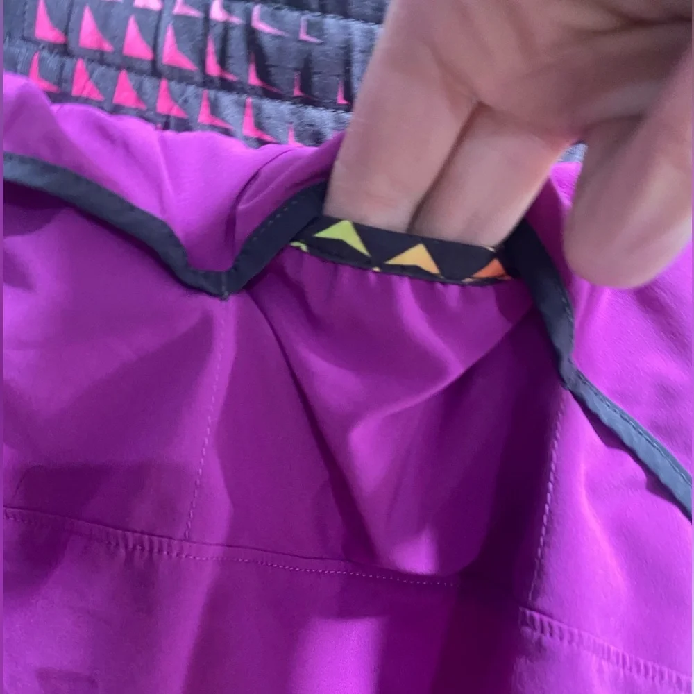 Asics Pink/Gray Running Shorts, Attached‎ Liner, size Medium